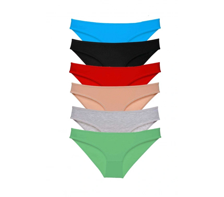 6 Adet Süper Eko Set Likralı Kadın Slip Külot Renk 2