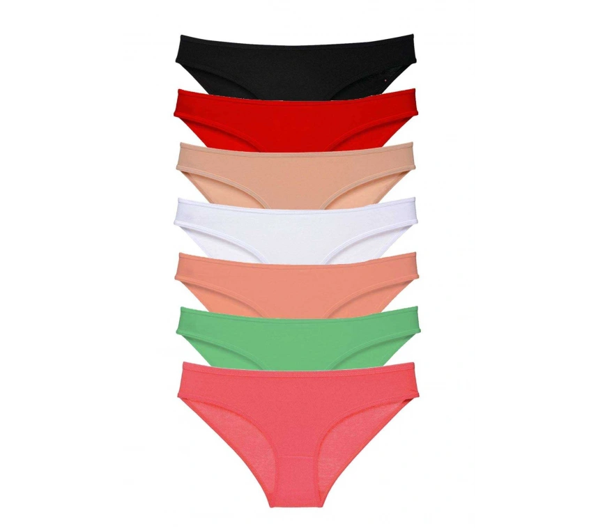7 Adet Süper Eko Set Likralı Kadın Slip Külot Set 5