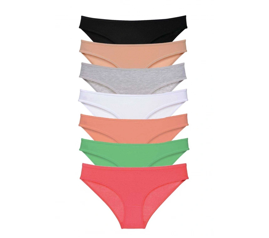 7 Adet Süper Eko Set Likralı Kadın Slip Külot Set 7