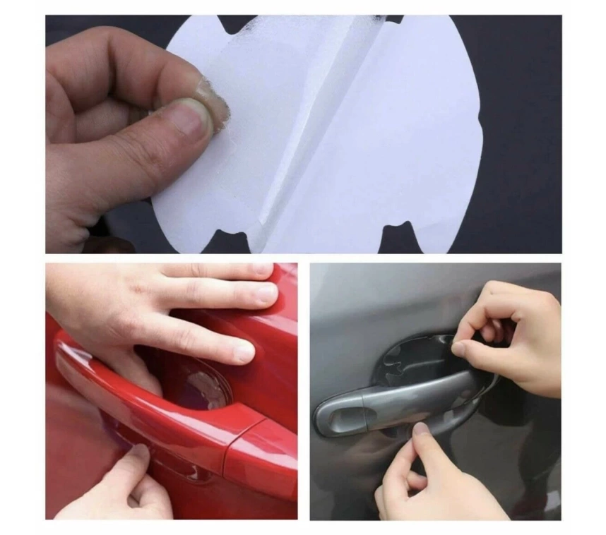 8 Adet Araba Kapı Kolu Koruyucu Çizilme Önleyici Şeffaf Sticker Film Koruma Seti