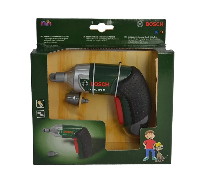 8602 Bosch Ixolino Sesli ve Işıklı Oyuncak Matkap Tamir Seti