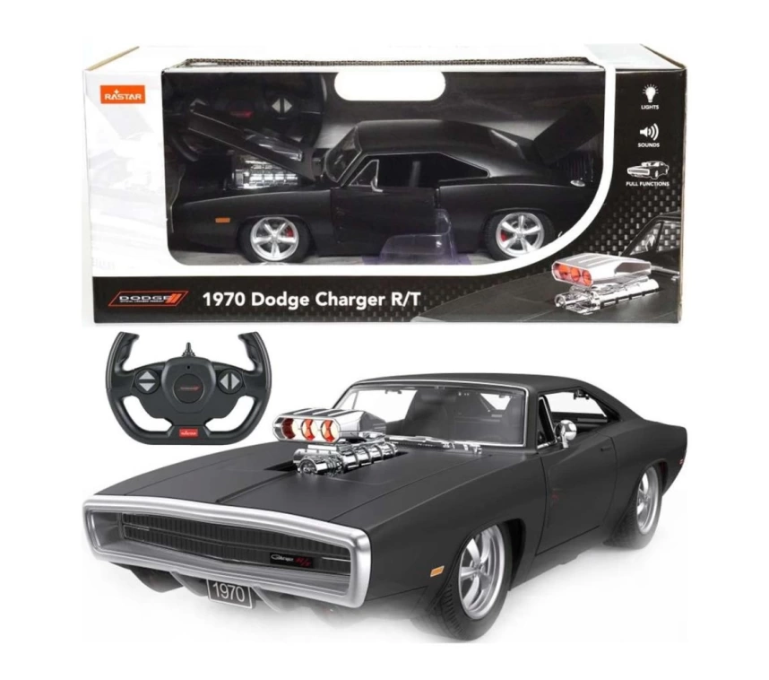 99010 1970 Dodge Charger R/T Sesli ve Işıklı Uzaktan Kumandalı Araba -Sunman