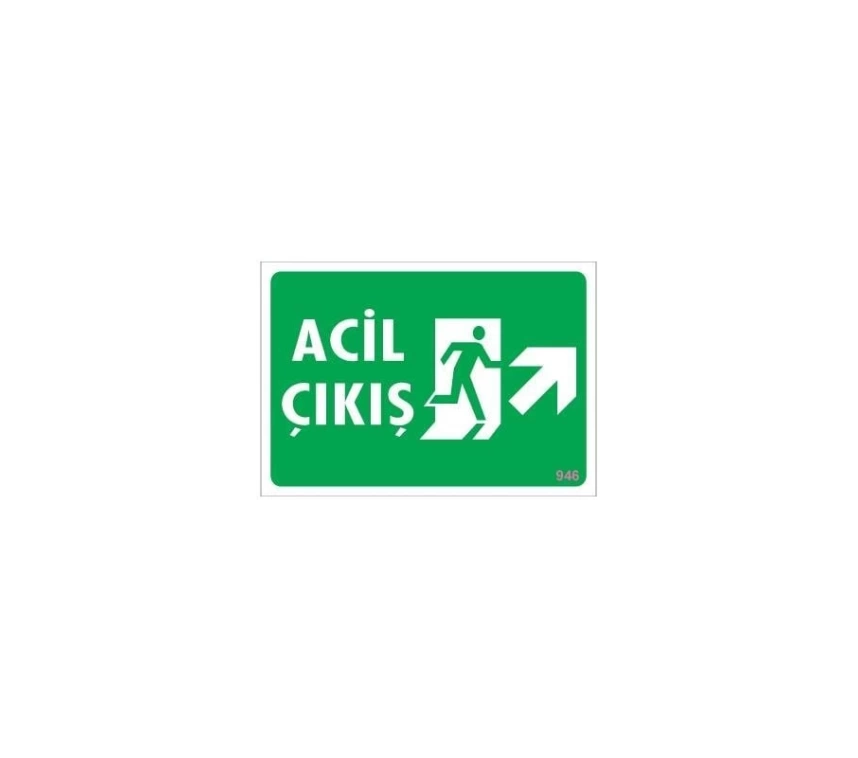 Acil Çıkış Uyarı Levhası 17,5x25 KOD: 946
