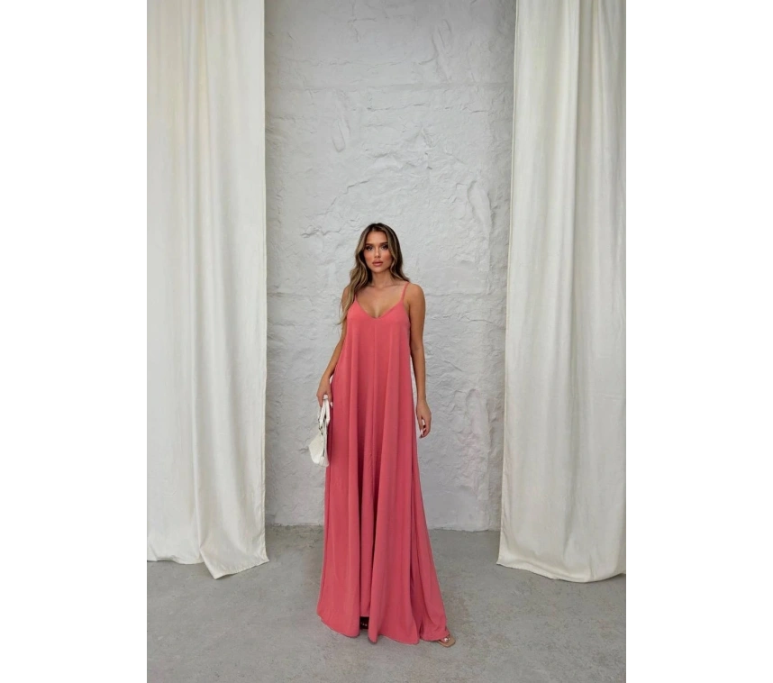 Aerobin uzun elbise pembe pt