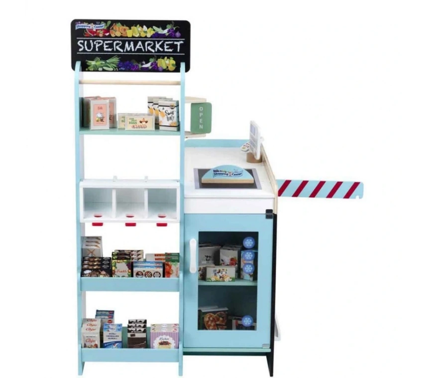 Ahşap Süpermarket Oyun Seti