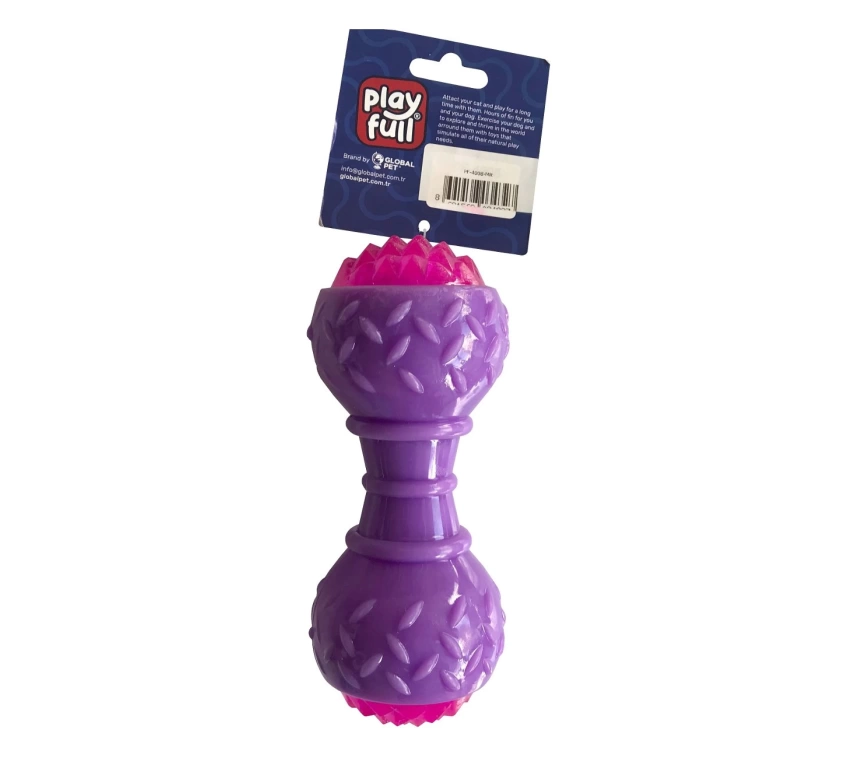 Aktivite Sesli ve Işıklı Köpek Oyuncak Dumbel 5x15 cm Mor