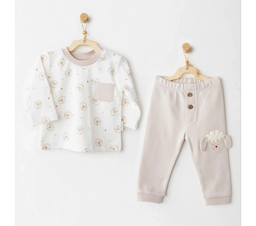Andywawa Ac26155 Tinny S Sheeps 2li Takım Beige