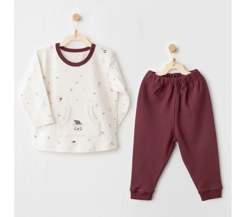 Andywawa Ac26184 My 1 St Wardrobe 2li Takım Burgundy