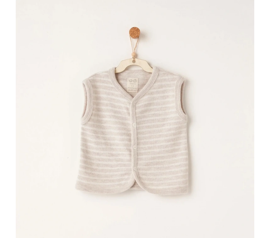 Andywawa Ac26221 Casual Yelek Beige