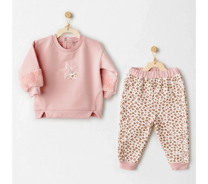 Andywawa Ac26233 Little Leopard 2li Takım Pink