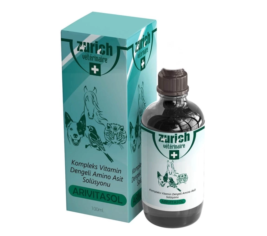 Arivitasol Evcil Hayvanlar İçin Kompleks Vitamin Ve Dengeli Aminoasit Solüsyonu 100 ml