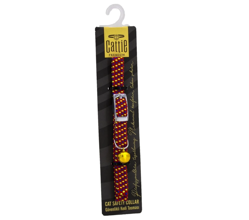 Ayarlanabilir Elastik Kedi Boyun Tasması 1 cm x 30 cm Kırmızı