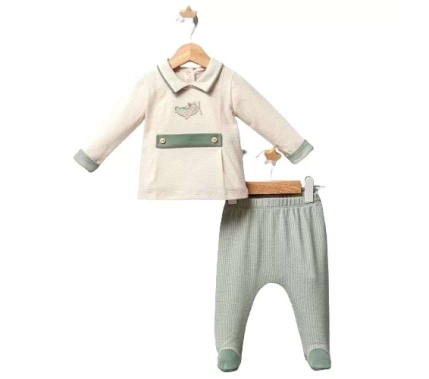 Baby Airplane Zıbın Takım  Yeşil