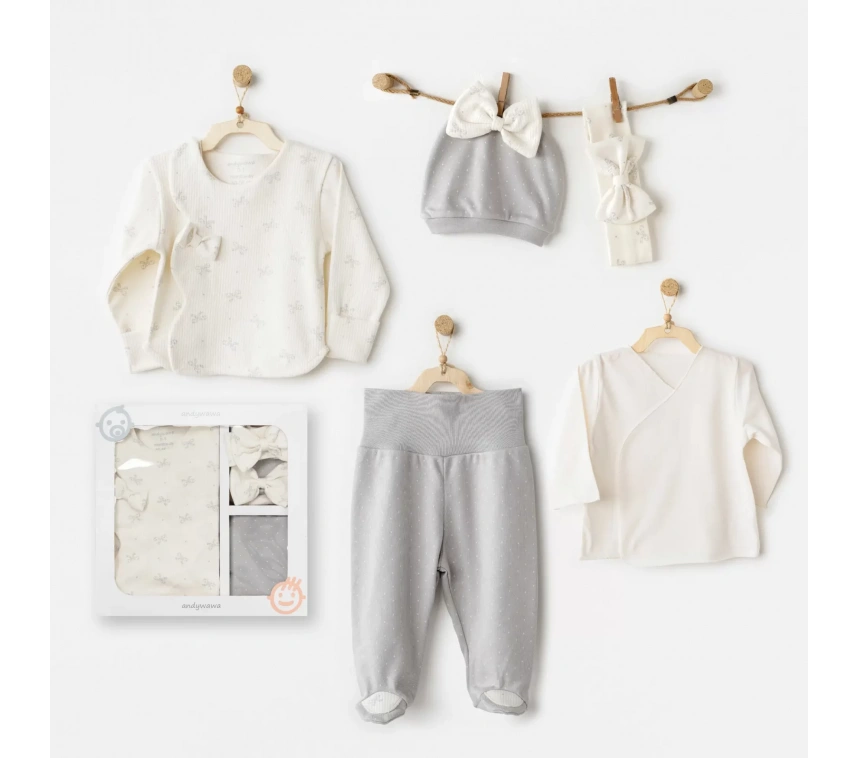 Baby Bow Bliss 5li Hastane Çıkışı Ekru