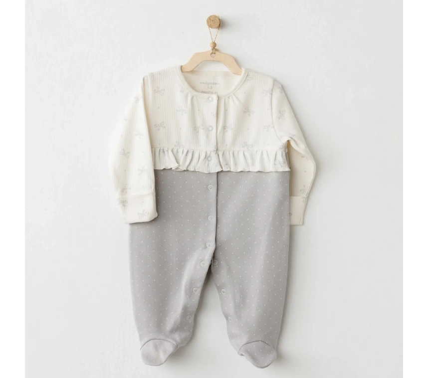 Baby Bow Bliss Tulum Ecru Grey