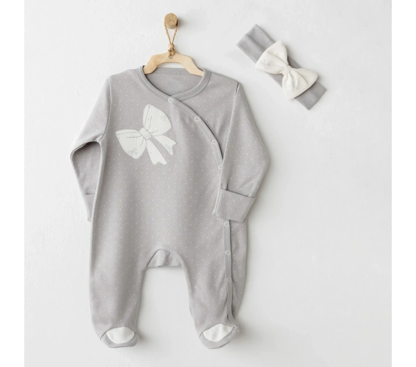 Baby Bow Bliss Tulum Takım Grey