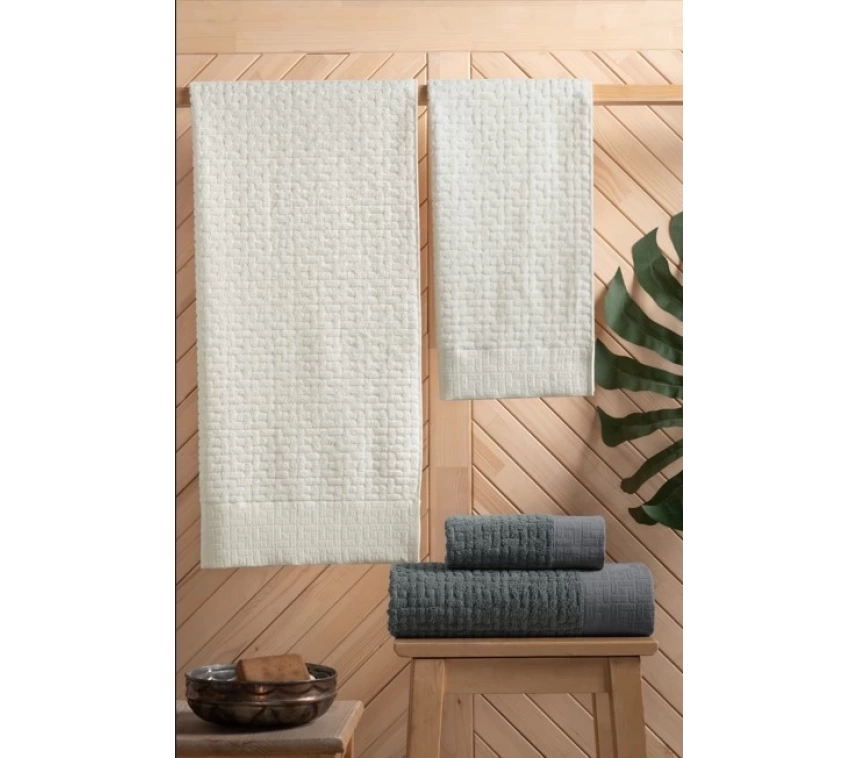 Banyo Seti Antrasit Krem