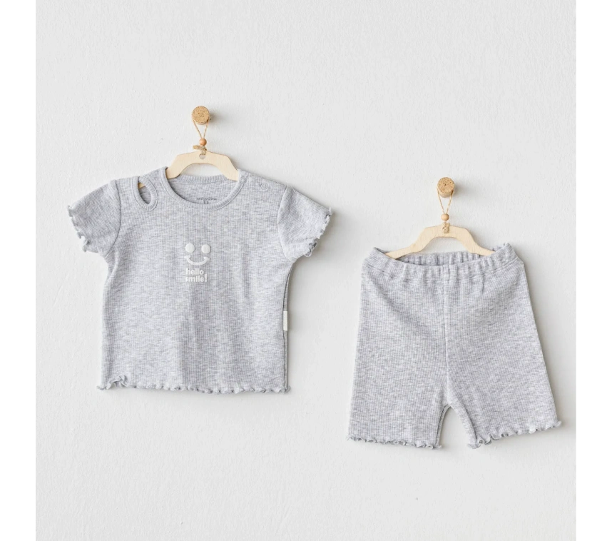Basic 2li Takım Grey Melange