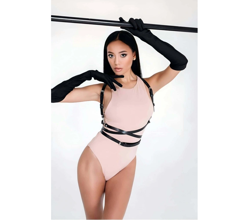 Belden Dolanan Şık Deri Harness - Brf751