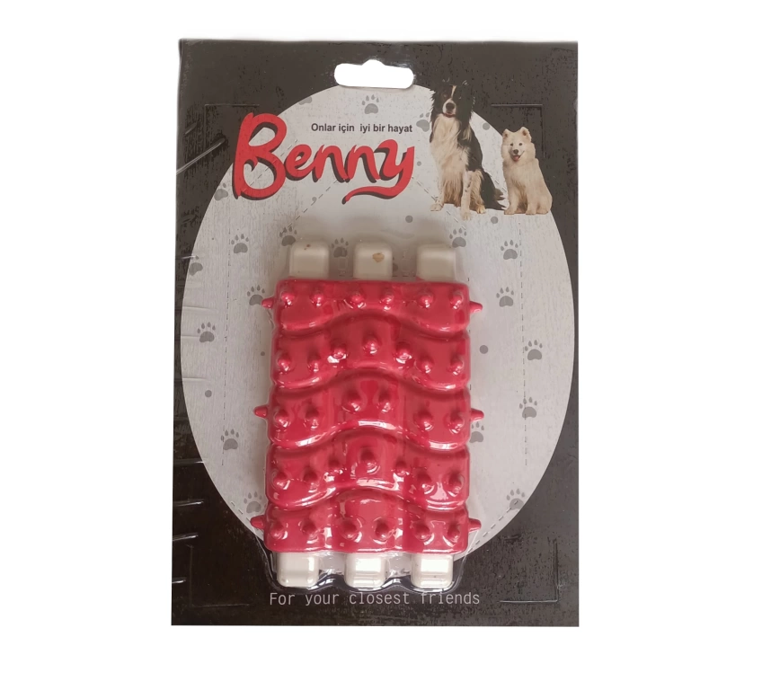 Benny Diş Kaşıma Köpek Oyuncağı Kaburga 10 cm 3 lü