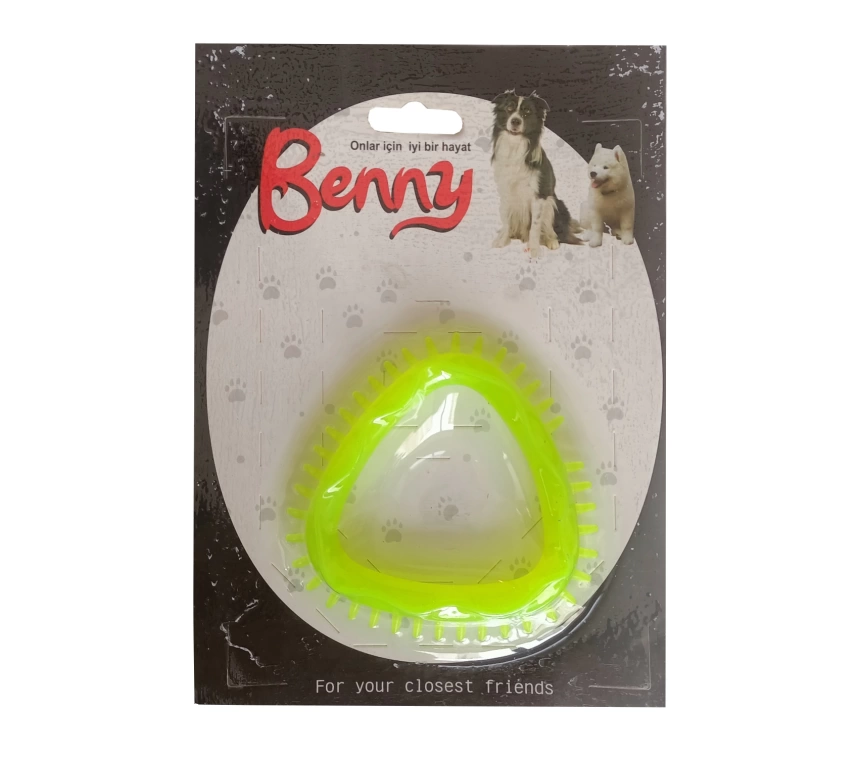 Benny Köpek Oyuncağı Üçgen 8 x 8.5 cm Sarı