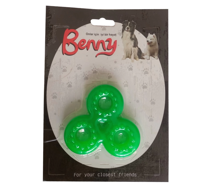 Benny Köpek Oyuncağı Üçlü Halka 9 x 9 cm Yeşil