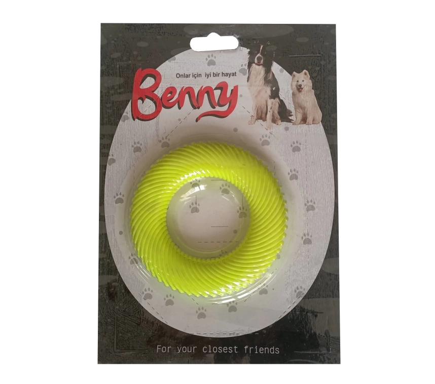 Benny Köpek Oyuncağı Yuvarlak 9,5 cm Sarı
