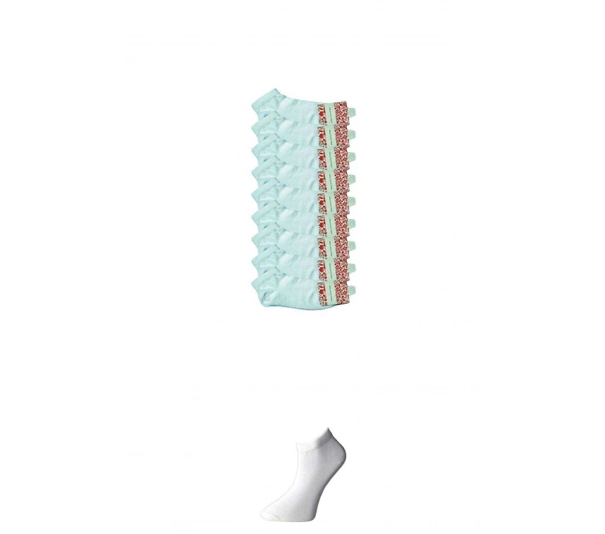 Beyaz Kadın Bilek Çorap 9 Çift