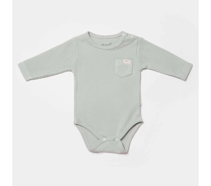 Bibaby Biorganic Waffle Smile Bebek Body 56978 Mint