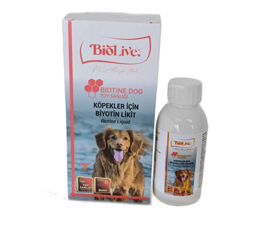 Biolive Biotin Köpekler İçin Tüy Döküm Önleyici Sıvı Vitamin 100ml