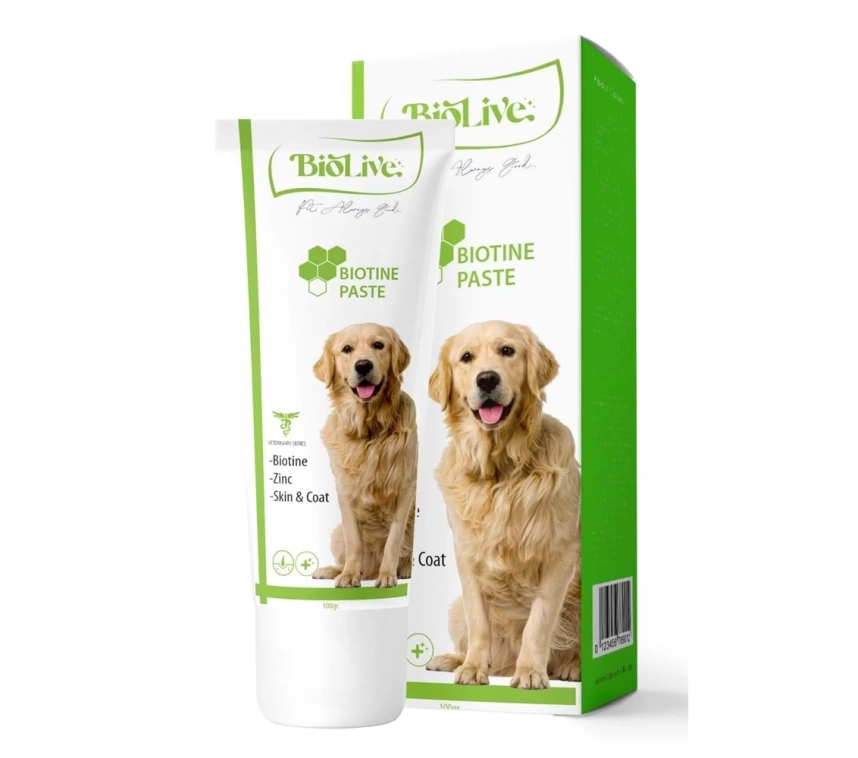 Biolive Biotine Köpekler İçin Tüy Döküm Önleyici Pasta 100gr