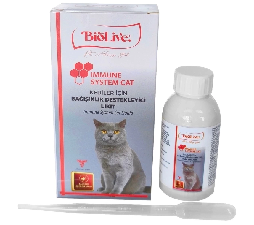Biolive Immune Cat Kediler İçin Bağışıklık Destekleyici Sıvı Vitamin 100ml