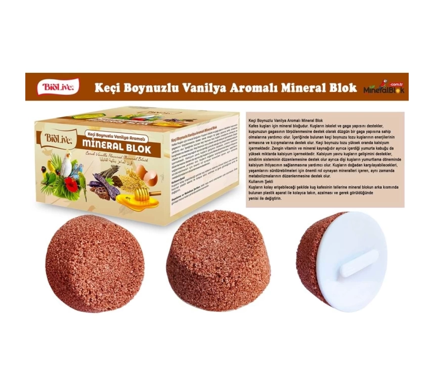 BİOLİVE Keçiboynuzlu Vanilya Aromalı Mineral Blok