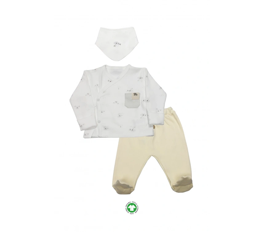 Bistyle 3lü Zıbın Takım Lıttle Koala 13109 Gri