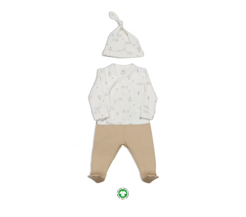 Bistyle Always Dream 3lü Zıbın Takım 13110 Ekru Bej