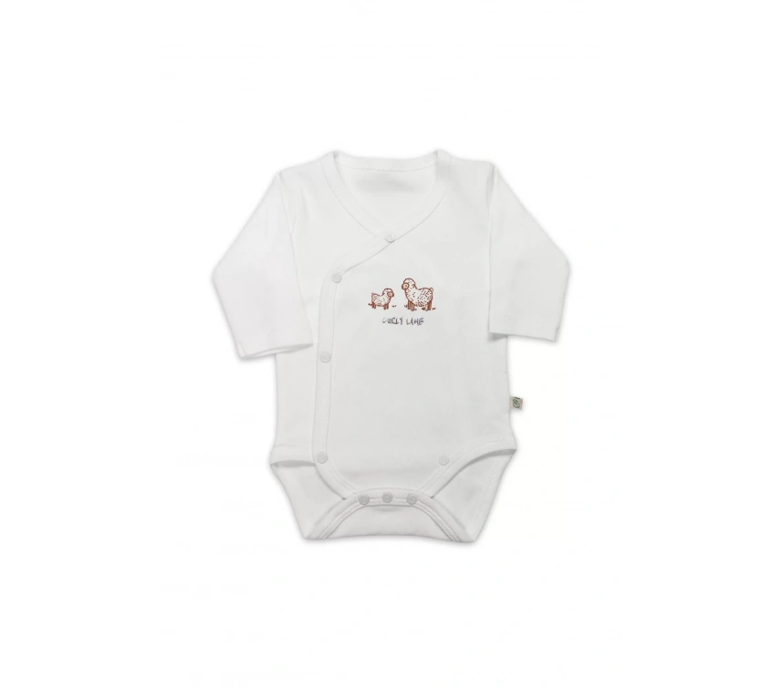 Bistyle Curly Lamb Uzun Kol Kravuze Body 17111 Bej Mavi Ekru