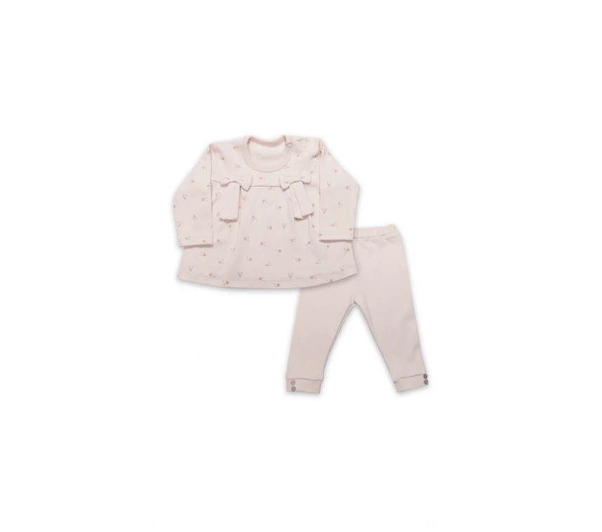Bistyle Grow İn Love 2li Bebe Takım 14102 Pembe Ekru