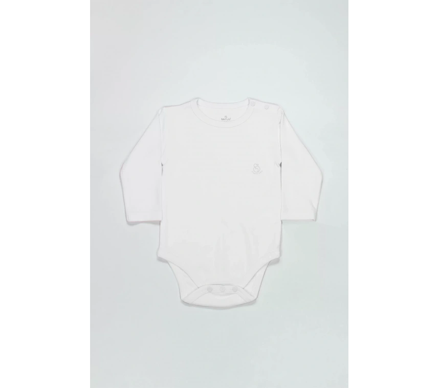 Bistyle Natural Basic Style Uzun Kol Body 17104 Beyaz