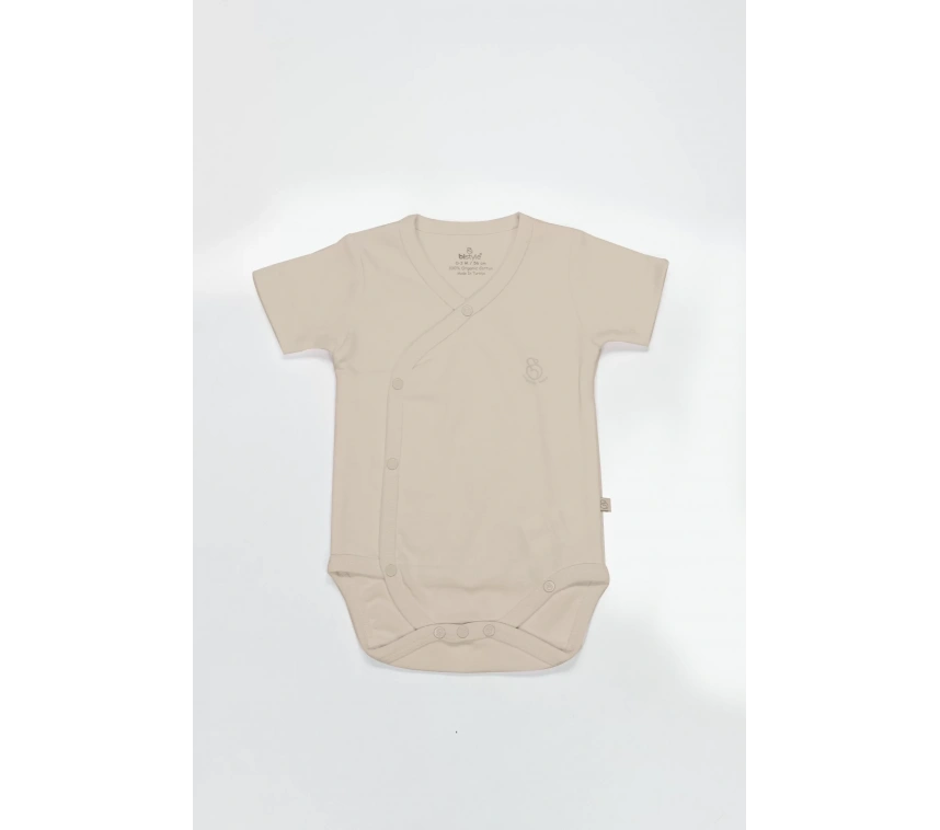 Bistyle Organik Natural Basic Style Kruvaze Yarım Kol Body Bs17101 Bej