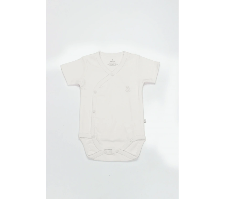 Bistyle Organik Natural Basic Style Kruvaze Yarım Kol Body Bs17101 Ekru
