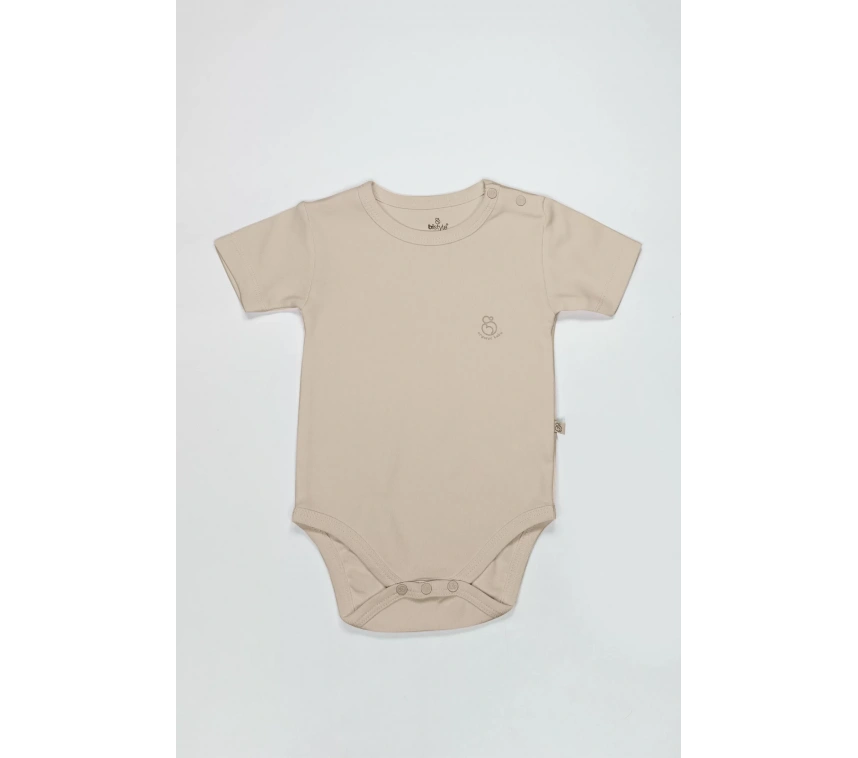 Bistyle Organik Natural Basic Style Yarım Kol Body Bs17103 Bej