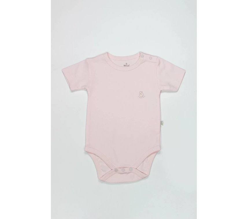 Bistyle Organik Natural Basic Style Yarım Kol Body Bs17103 Pembe