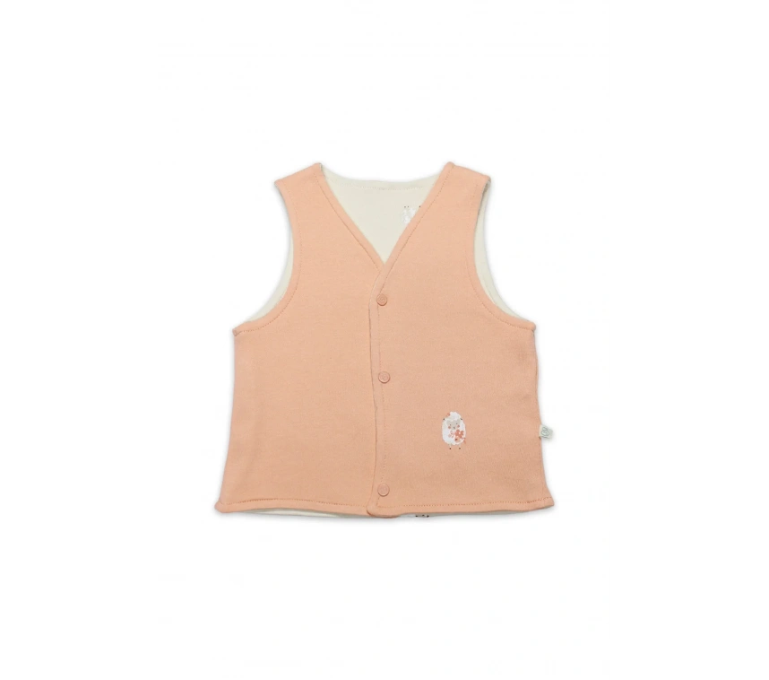 Bistyle Yelek Çift Taraflı Fluffy And Lovely 18106 Bej