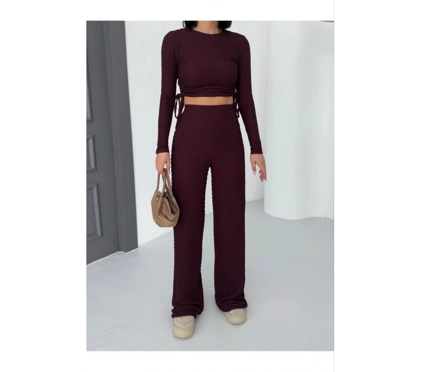 Bubble alt üst takım bordo pt510446