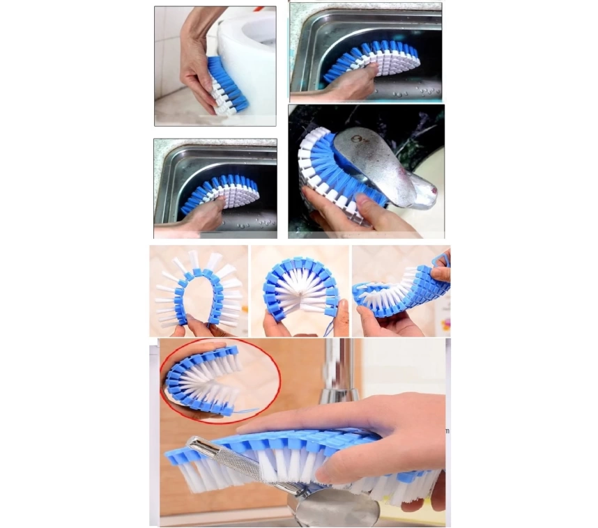 Bükülebilir  Esnek Kenar Köşe Lavabo Temizleme Fırçası Banyo Mutfak Fırçası