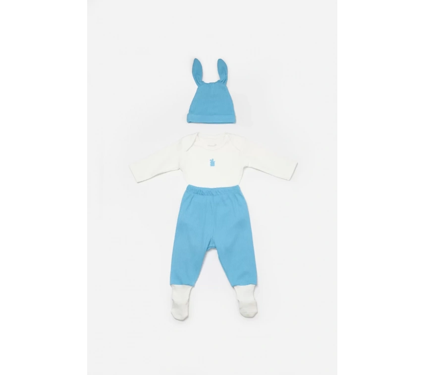 Bunny 3lü Bebek Takım  Mavi