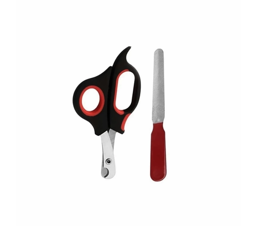 Büyük Boy Törpülü Kedi Köpek Tırnak Makası 14 cm-14 cm Kırmızı