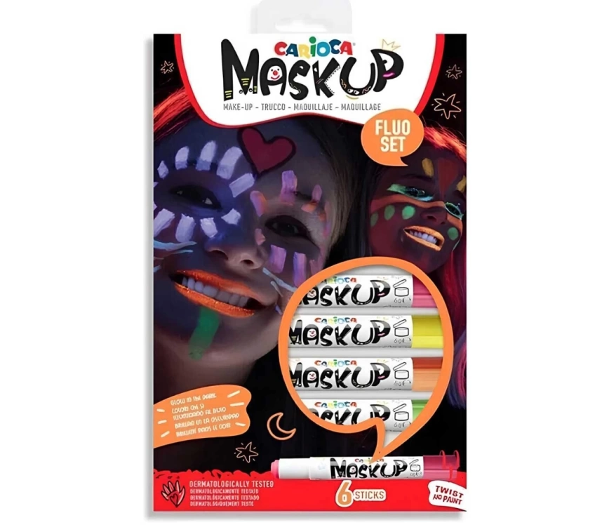 Carioca Yüz Boyası 6 Gram 6 Renk Fosforlu 43156