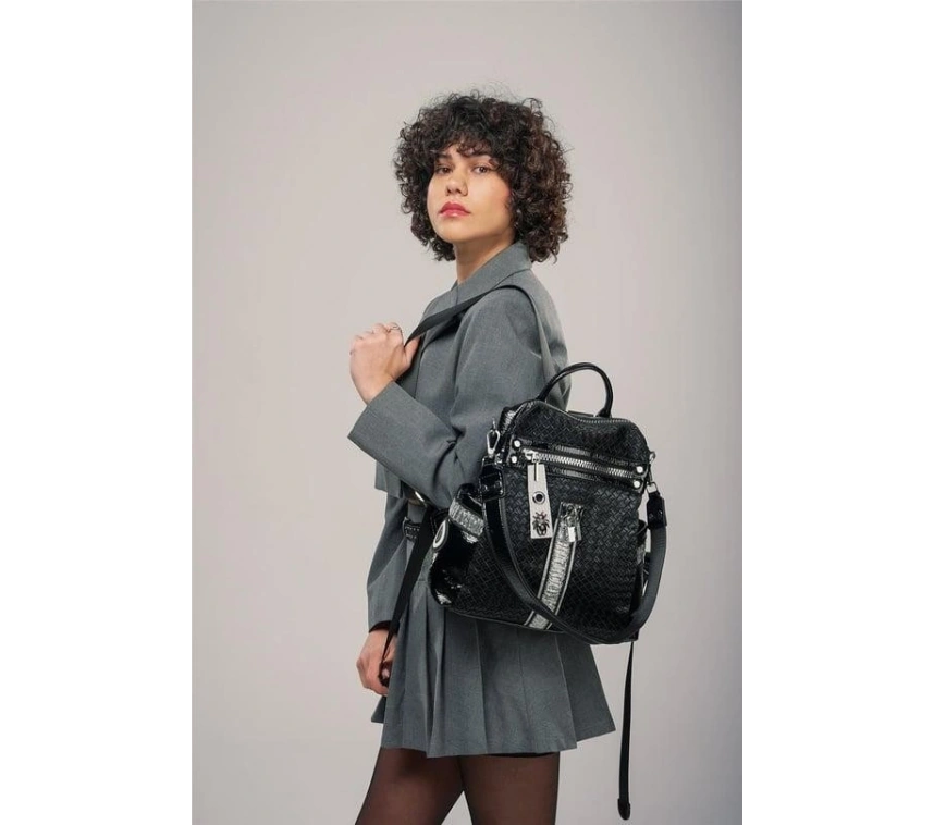 Cary Siyah Cilt Kol Ve Sırt Çantası