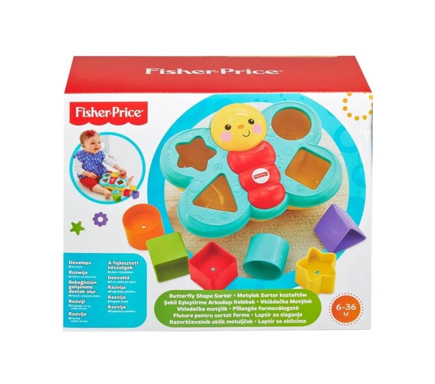 CDC22 Fisher-Price® Şekil Eşleştirme Arkadaşı Kelebek / Sıralama ve Şekil Ayırma Oyuncakları